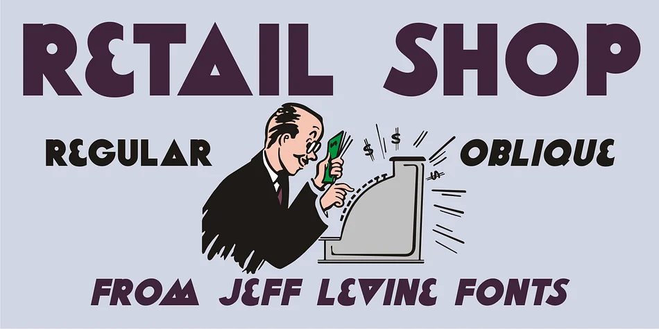 RETAIL SHOP JNL by Jeff Levine Fonts — Decorative Font