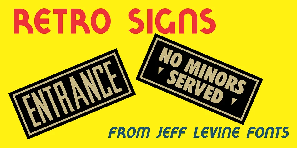 Retro Signs JNL by Jeff Levine Fonts — Display Font