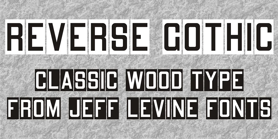 REVERSE GOTHIC JNL by Jeff Levine Fonts — Display Font