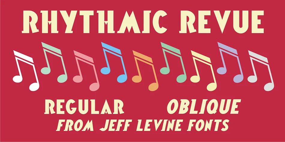 Rhythmic Revue JNL by Jeff Levine Fonts — Display Font