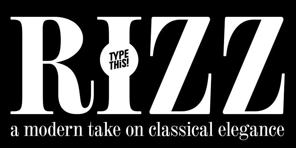Rizz by TypeThis!Studio — Display Font