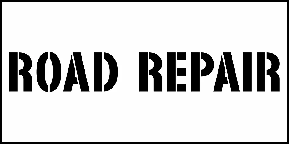 ROAD REPAIR JNL by Jeff Levine Fonts — Display Font — thumbnail 2