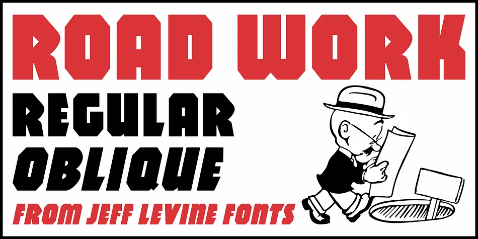 ROAD WORK JNL by Jeff Levine Fonts — Display Font