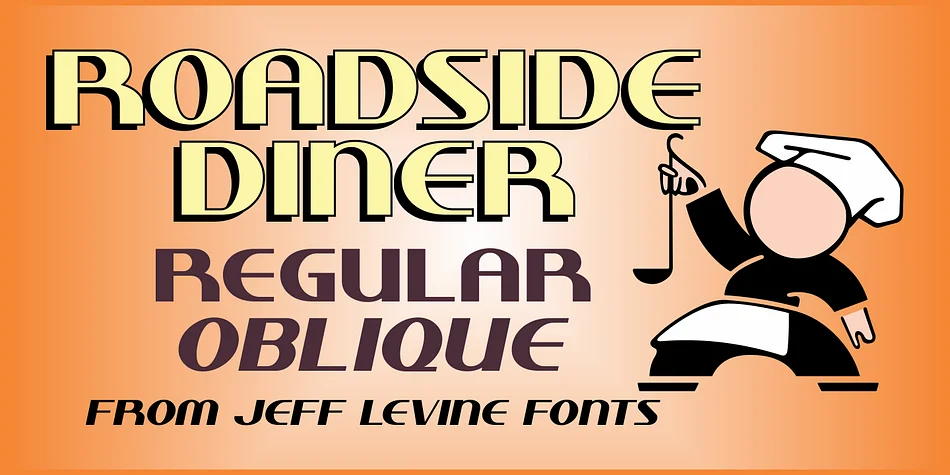 ROADSIDE DINER JNL by Jeff Levine Fonts — Display Font