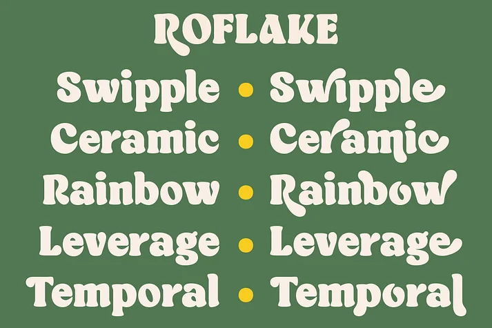 Roflake by roomspace — Display Font — thumbnail 2