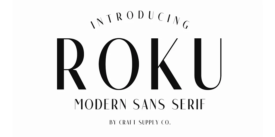 Roku by Craft Supply Co. — Display Font