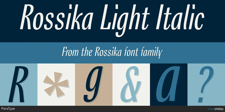 Rossika by ParaType — Display Font — thumbnail 2