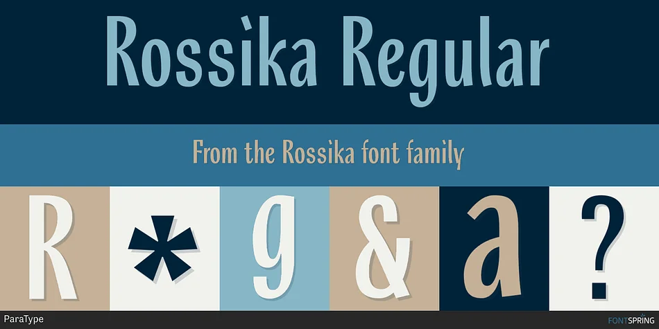 Rossika by ParaType — Display Font — thumbnail 3