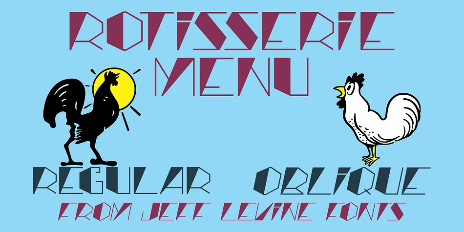 ROTISSERIE MENU JNL by Jeff Levine Fonts — Display Font