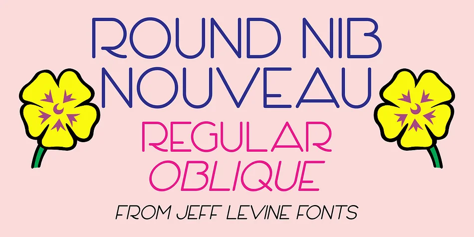 Round Nib Nouveau JNL by Jeff Levine Fonts — Display Font