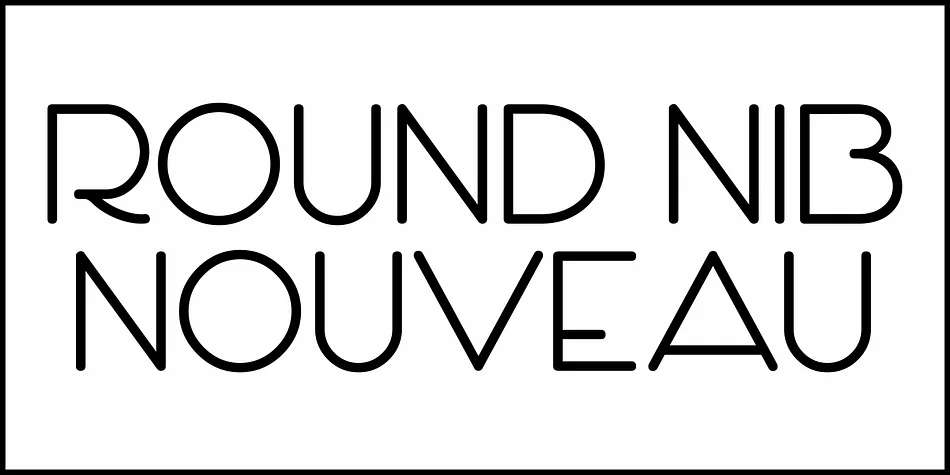 Round Nib Nouveau JNL by Jeff Levine Fonts — Display Font — thumbnail 2
