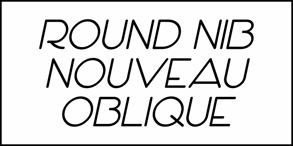 Round Nib Nouveau JNL by Jeff Levine Fonts — Display Font — thumbnail 4