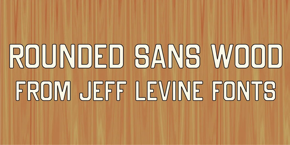 ROUNDED SANS WOOD JNL by Jeff Levine Fonts — Display Font