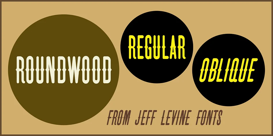 ROUNDWOOD JNL by Jeff Levine Fonts — Decorative Font