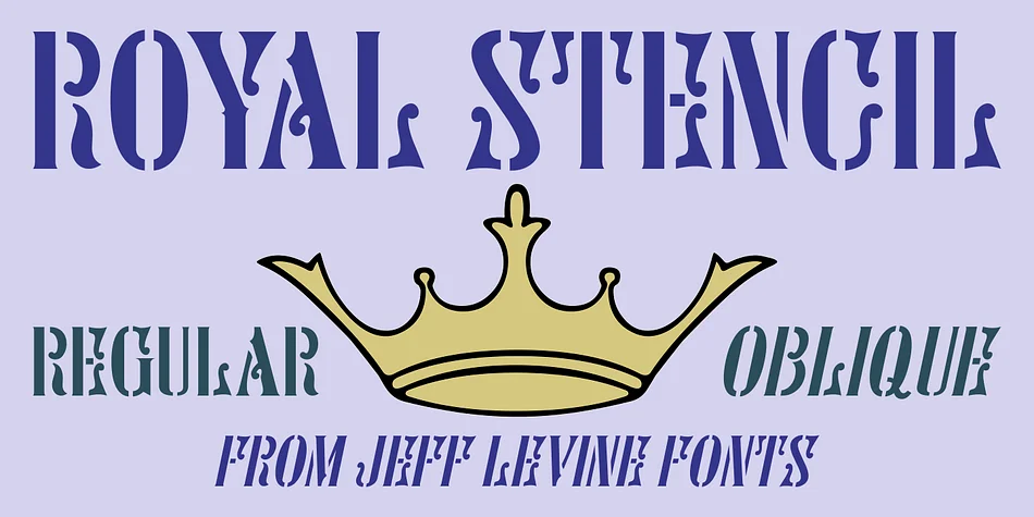 ROYAL STENCIL JNL by Jeff Levine Fonts — Display Font