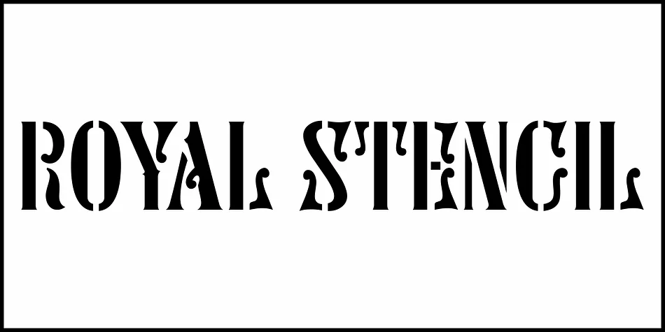 ROYAL STENCIL JNL by Jeff Levine Fonts — Display Font — thumbnail 2