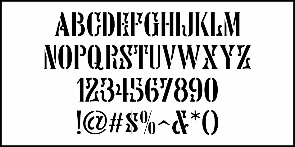 ROYAL STENCIL JNL by Jeff Levine Fonts — Display Font — thumbnail 3