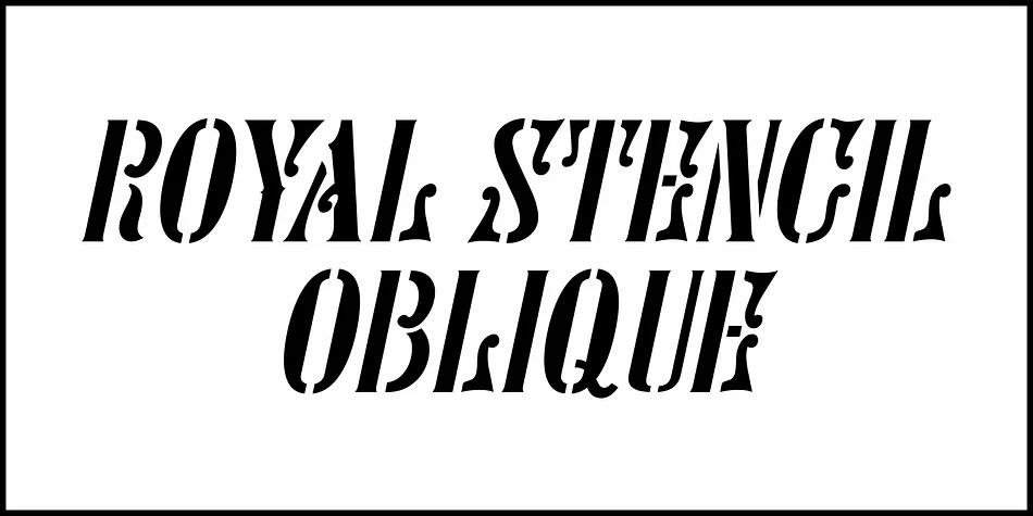 ROYAL STENCIL JNL by Jeff Levine Fonts — Display Font — thumbnail 4