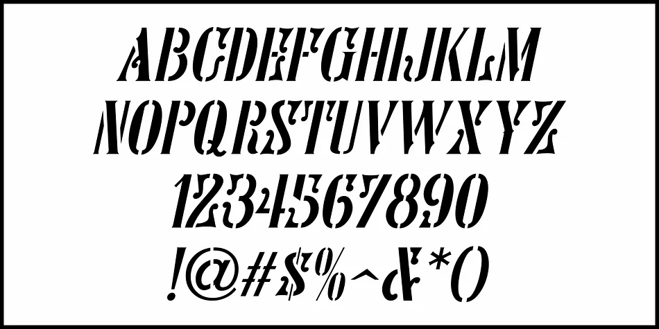 ROYAL STENCIL JNL by Jeff Levine Fonts — Display Font — thumbnail 5