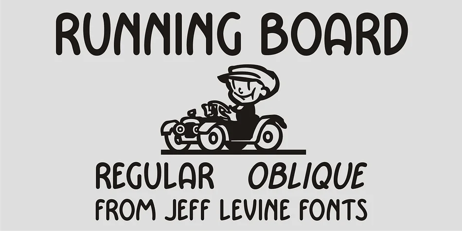RUNNING BOARD JNL by Jeff Levine Fonts — Decorative Font