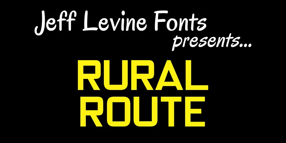 RURAL ROUTE JNL by Jeff Levine Fonts — Display Font