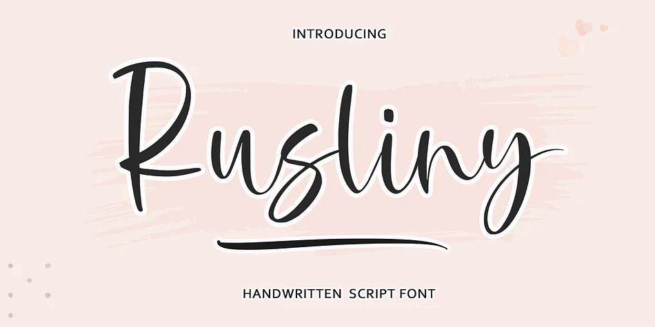 Rusliny by Rastype Studio โ Script Handwritten Font