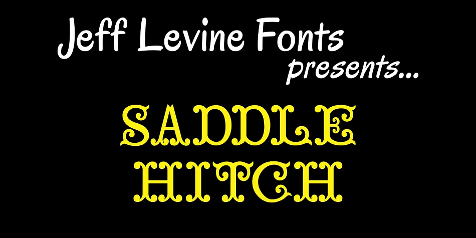 SADDLE HITCH JNL by Jeff Levine Fonts — Display Font