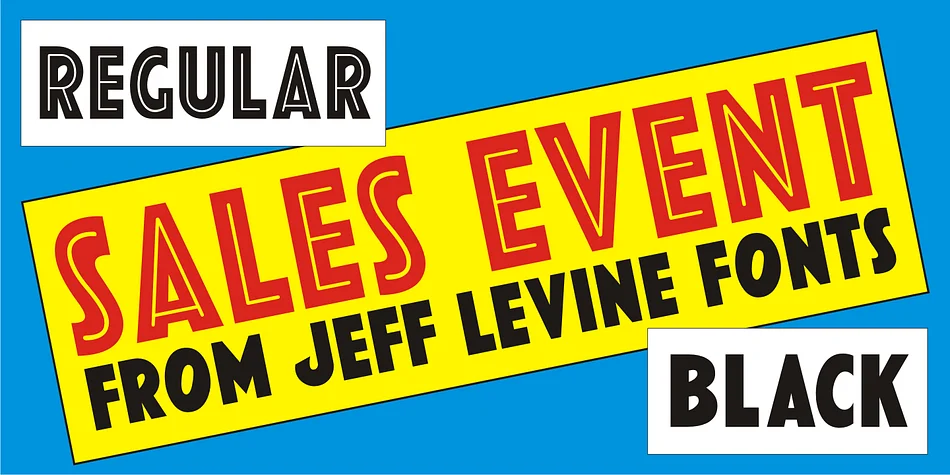 SALES EVENT JNL by Jeff Levine Fonts — Display Font