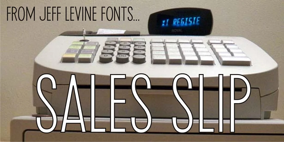 SALES SLIP JNL by Jeff Levine Fonts — Display Font