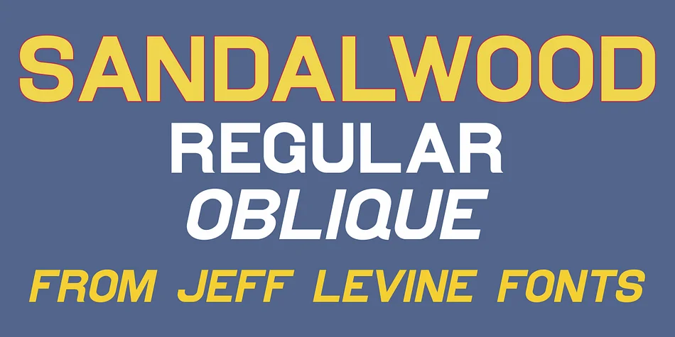 SANDALWOOD JNL by Jeff Levine Fonts — Display Font