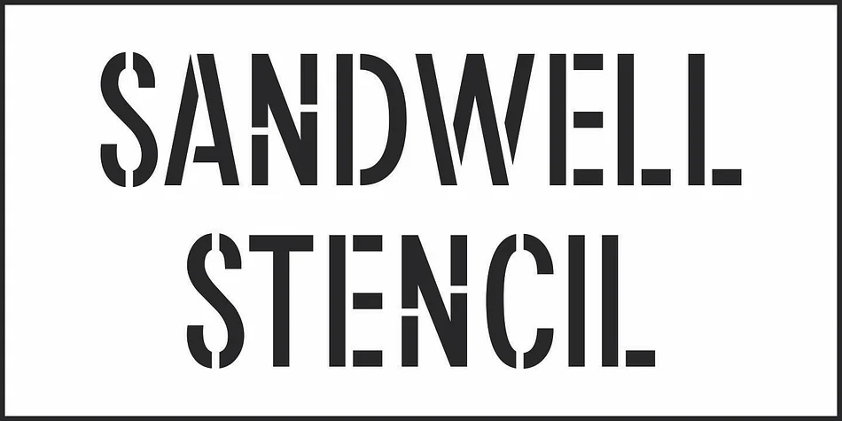 SANDWELL STENCIL JNL by Jeff Levine Fonts — Display Font — thumbnail 2