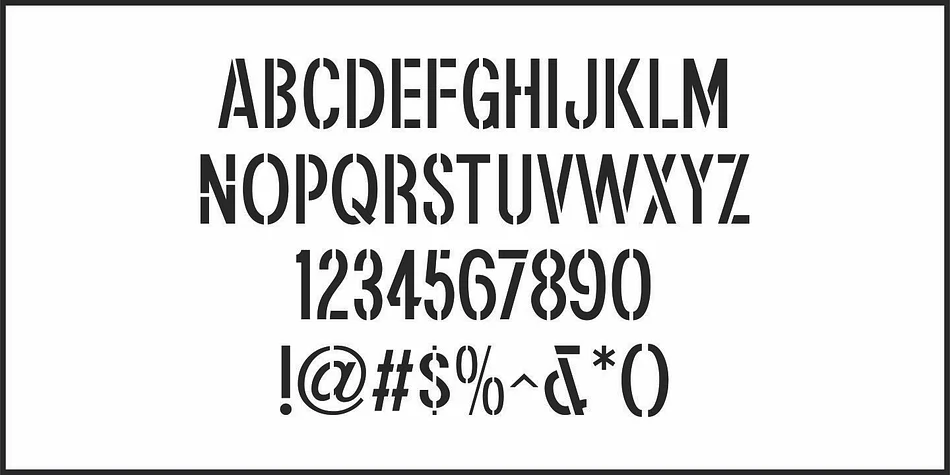 SANDWELL STENCIL JNL by Jeff Levine Fonts — Display Font — thumbnail 3