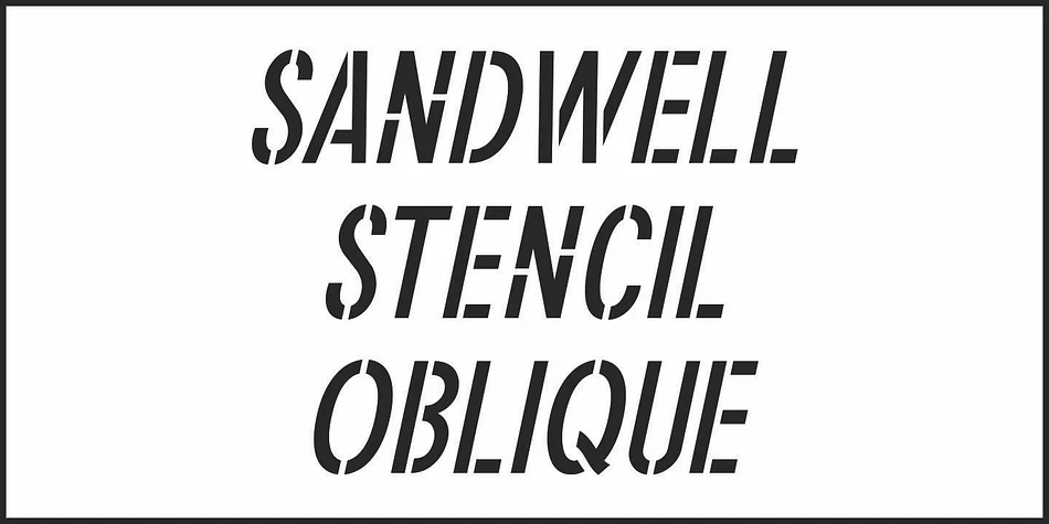 SANDWELL STENCIL JNL by Jeff Levine Fonts — Display Font — thumbnail 4