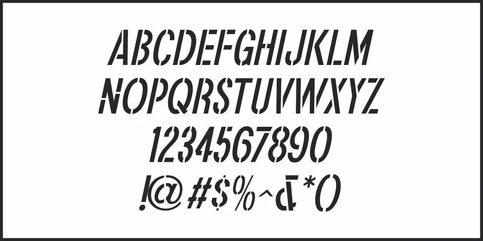 SANDWELL STENCIL JNL by Jeff Levine Fonts — Display Font — thumbnail 5