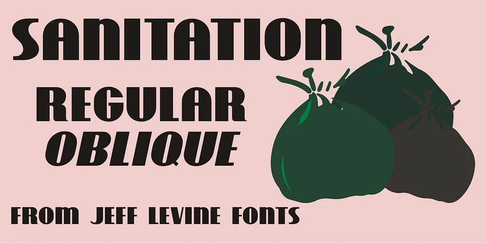 SANITATION JNL by Jeff Levine Fonts — Decorative Font