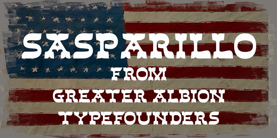 SASPARILLO by Greater Albion Typefounders — Decorative Font