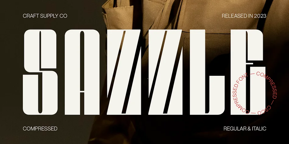 Sazzle by Craft Supply Co. — Display Font