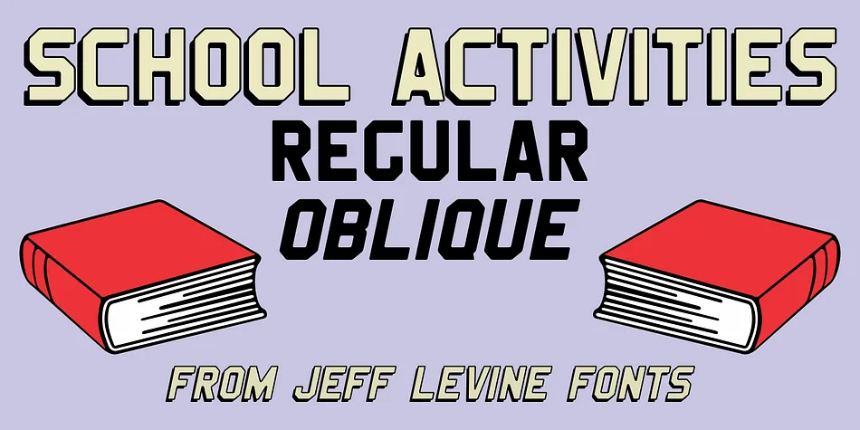 SCHOOL ACTIVITIES JNL by Jeff Levine Fonts — Display Font