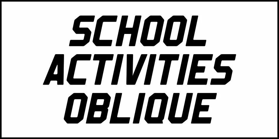 SCHOOL ACTIVITIES JNL by Jeff Levine Fonts — Display Font — thumbnail 4