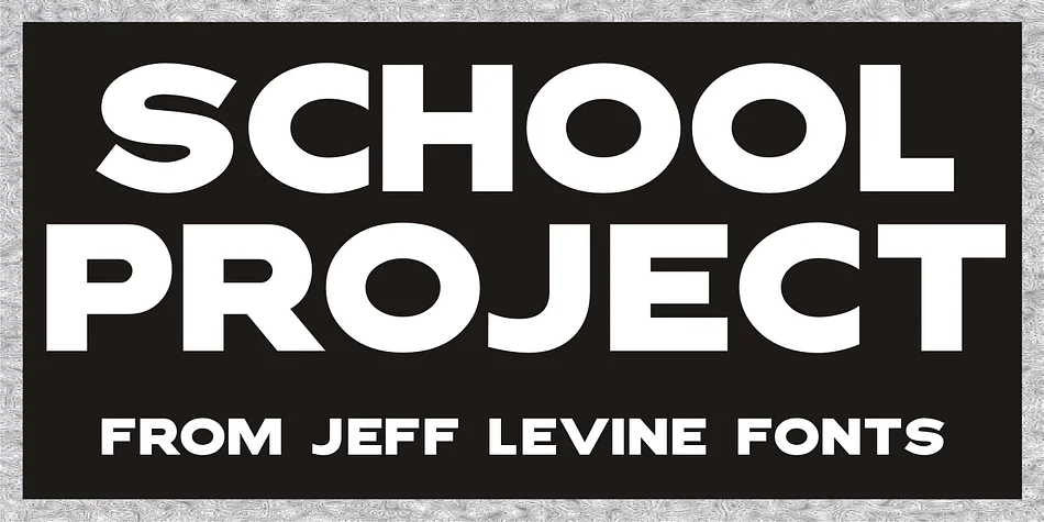SCHOOL PROJECT JNL by Jeff Levine Fonts — Display Font