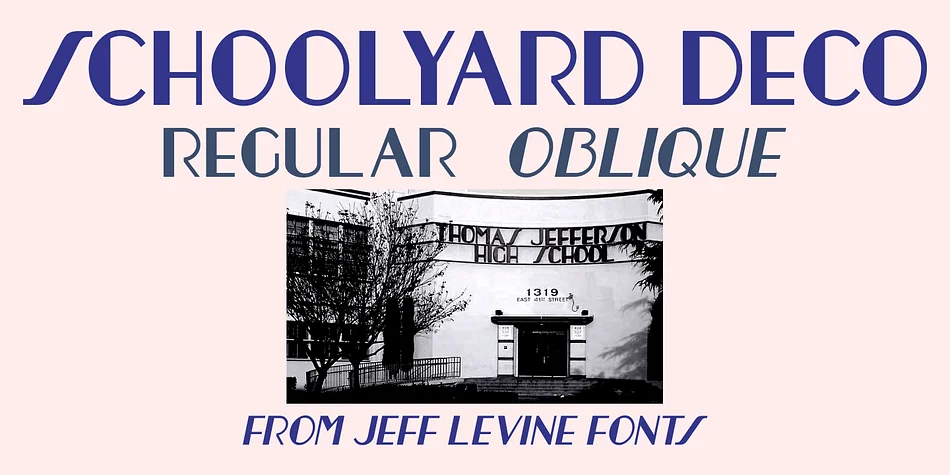 Schoolyard Deco JNL by Jeff Levine Fonts — Display Font