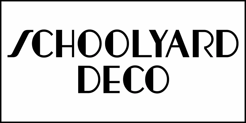 Schoolyard Deco JNL by Jeff Levine Fonts — Display Font — thumbnail 2