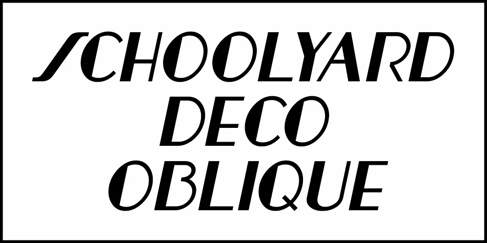 Schoolyard Deco JNL by Jeff Levine Fonts — Display Font — thumbnail 4