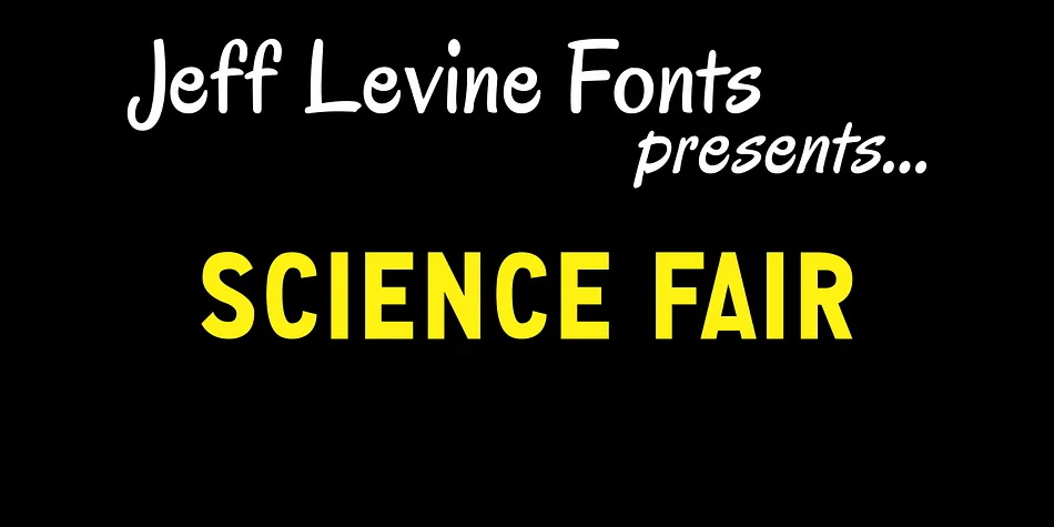 Science Fair JNL by Jeff Levine Fonts — Display Font