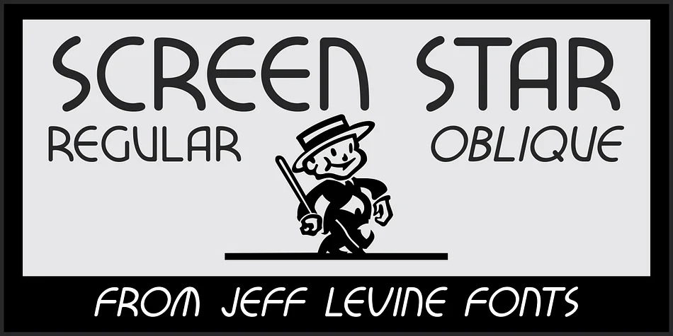 SCREEN STAR JNL by Jeff Levine Fonts — Display Font