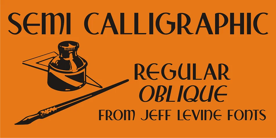 SEMI CALLIGRAPHIC JNL by Jeff Levine Fonts — Decorative Font
