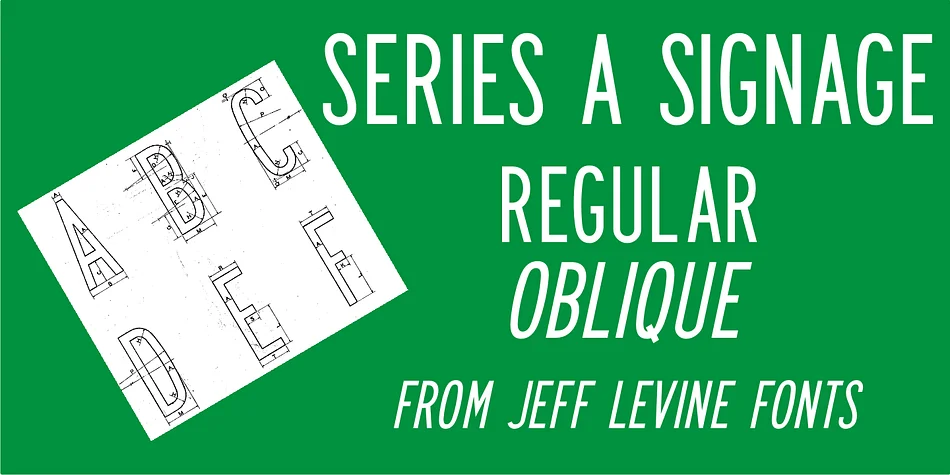 SERIES A SIGNAGE JNL by Jeff Levine Fonts — Display Font