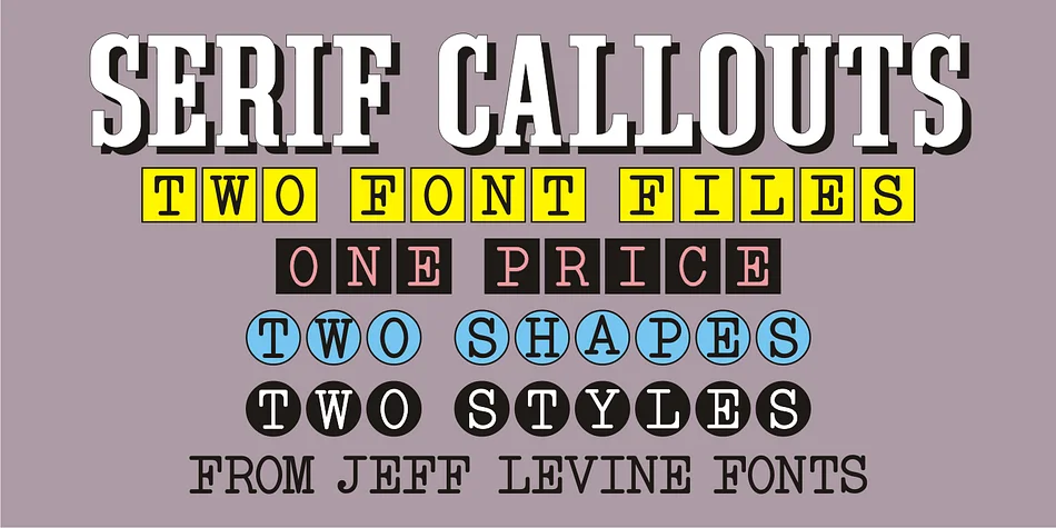 Serif Callouts JNL by Jeff Levine Fonts — Decorative Font