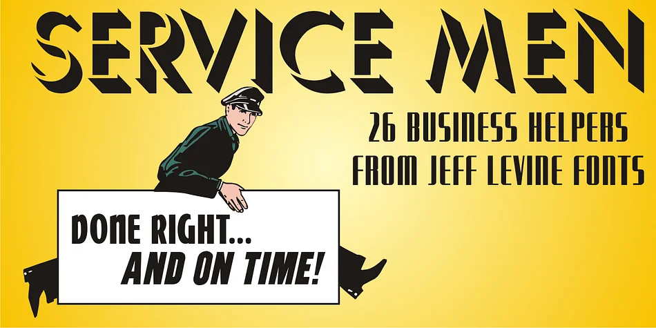 Service Men JNL by Jeff Levine Fonts — Dingbats Font