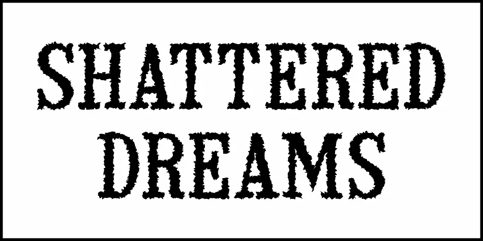 SHATTERED DREAMS JNL by Jeff Levine Fonts — Display Font — thumbnail 2